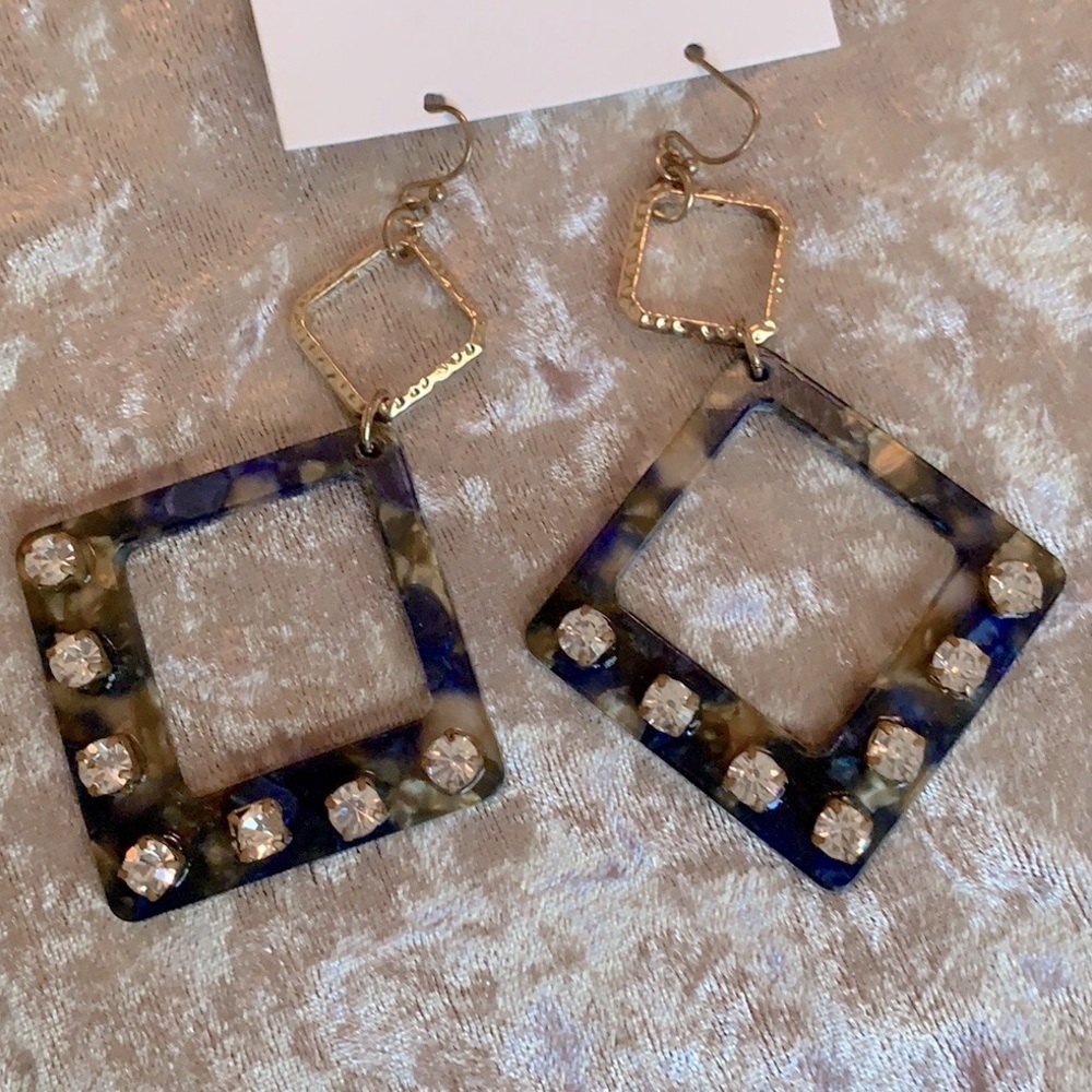 NEW 💗 Bling Studded Marbled Dangle earrings